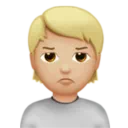 Person Pouting: Medium-Light Skin Tone
