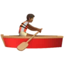 Person Rowing Boat: Medium-Dark Skin Tone