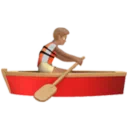 Person Rowing Boat: Medium Skin Tone