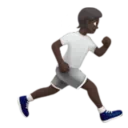 Person Running Facing Right: Dark Skin Tone