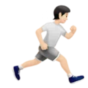 Person Running Facing Right: Light Skin Tone