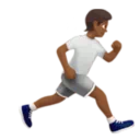 Person Running Facing Right: Medium-Dark Skin Tone