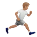 Person Running Facing Right: Medium Skin Tone