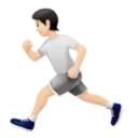 Person Running: Light Skin Tone