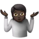 Person Shrugging: Dark Skin Tone