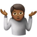 Person Shrugging: Medium-Dark Skin Tone