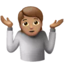 Person Shrugging: Medium Skin Tone