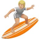 Person Surfing: Medium-Light Skin Tone