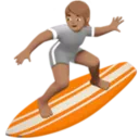 Person Surfing: Medium Skin Tone