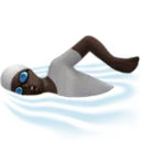 Person Swimming: Dark Skin Tone