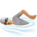 Person Swimming: Medium-Light Skin Tone
