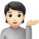 Person Tipping Hand: Light Skin Tone