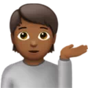 Person Tipping Hand: Medium-Dark Skin Tone