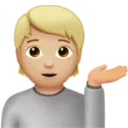 Person Tipping Hand: Medium-Light Skin Tone