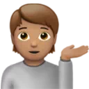 Person Tipping Hand: Medium Skin Tone