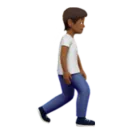 Person Walking Facing Right: Medium-Dark Skin Tone