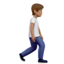 Person Walking Facing Right: Medium Skin Tone