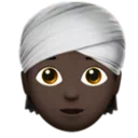Person Wearing Turban: Dark Skin Tone