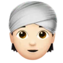 Person Wearing Turban: Light Skin Tone