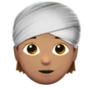Person Wearing Turban: Medium Skin Tone
