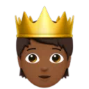 Person with Crown: Medium-Dark Skin Tone