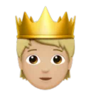 Person with Crown: Medium-Light Skin Tone