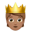 Person with Crown: Medium Skin Tone