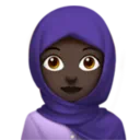 Woman with Headscarf: Dark Skin Tone