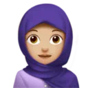 Woman with Headscarf: Medium-Light Skin Tone