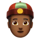 Person with Skullcap: Medium-Dark Skin Tone