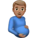 Pregnant Man: Medium Skin Tone