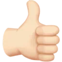 Thumbs Up: Light Skin Tone