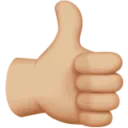 Thumbs Up: Medium-Light Skin Tone