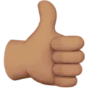 Thumbs Up: Medium Skin Tone