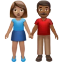 Woman and Man Holding Hands: Medium Skin Tone, Medium-Dark Skin Tone