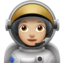 Woman Astronaut: Medium-Light Skin Tone
