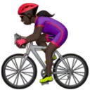Woman Biking: Dark Skin Tone