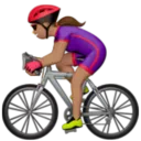 Woman Biking: Medium Skin Tone