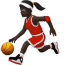Woman Bouncing Ball: Dark Skin Tone