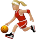 Woman Bouncing Ball: Medium-Light Skin Tone
