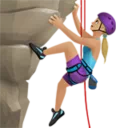 Woman Climbing: Medium-Light Skin Tone
