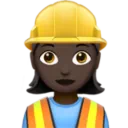Woman Construction Worker: Dark Skin Tone