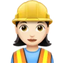 Woman Construction Worker: Light Skin Tone