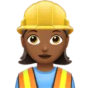 Woman Construction Worker: Medium-Dark Skin Tone