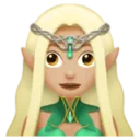 Woman Elf: Medium-Light Skin Tone