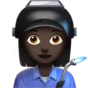 Woman Factory Worker: Dark Skin Tone