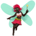 Woman Fairy: Dark Skin Tone