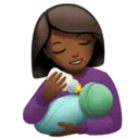 Woman Feeding Baby: Medium-Dark Skin Tone