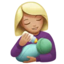 Woman Feeding Baby: Medium-Light Skin Tone