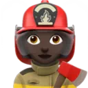 Woman Firefighter: Dark Skin Tone